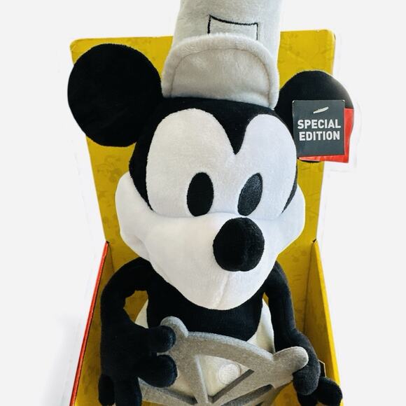 Walt Disney Whistling Mickey Mouse Steamboat Willie 18 inch Plush Brand New - Picture 2 of 4